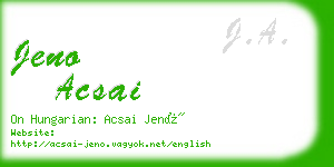 jeno acsai business card